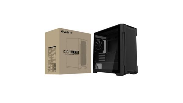 Thùng máy Case Gigabyte C102 Glass (GB-C102G) - Black trang bị các cổng kết nối I/O ở mặt trên