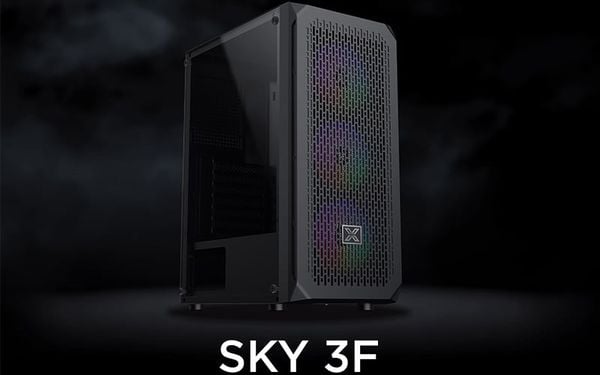 Case máy tính XIGMATEK Sky 3F kèm 3 fan RGB sở hữu thiết kế độc đáo, sang trọng