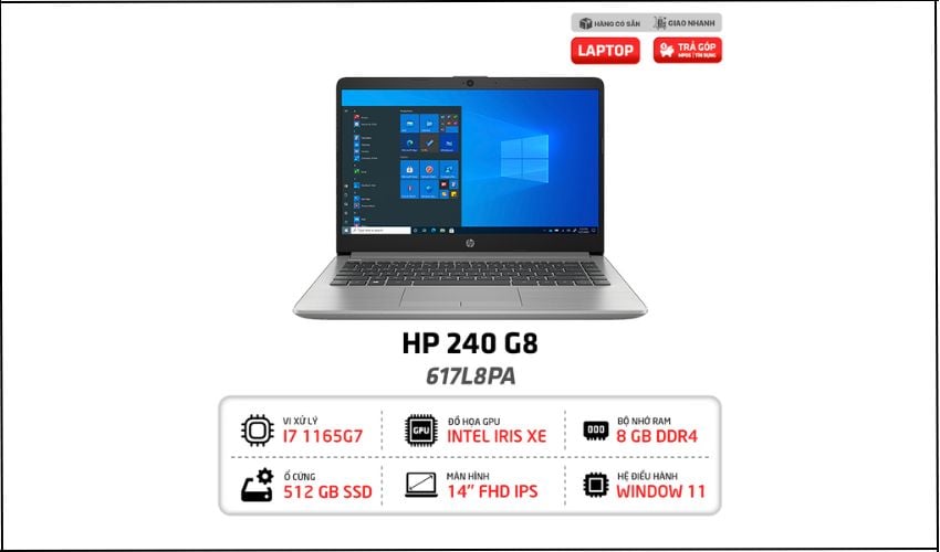 Laptop HP 240 G8 617L8PA i7-1165G7
