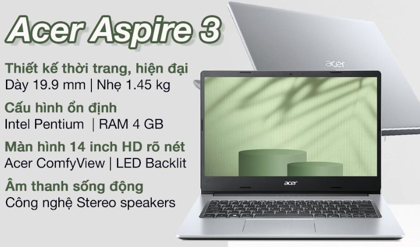 Laptop Acer Aspire 3 A314-35-P6NC với CPU Intel Pentium N6000, RAM 4 GB