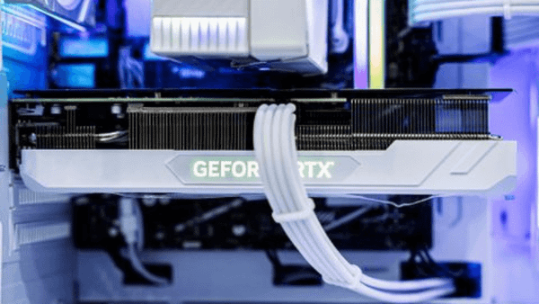 VGA ASL NVIDIA RTX 4070 12GB DDR6X White được lắp đặt vào đúng vị trí