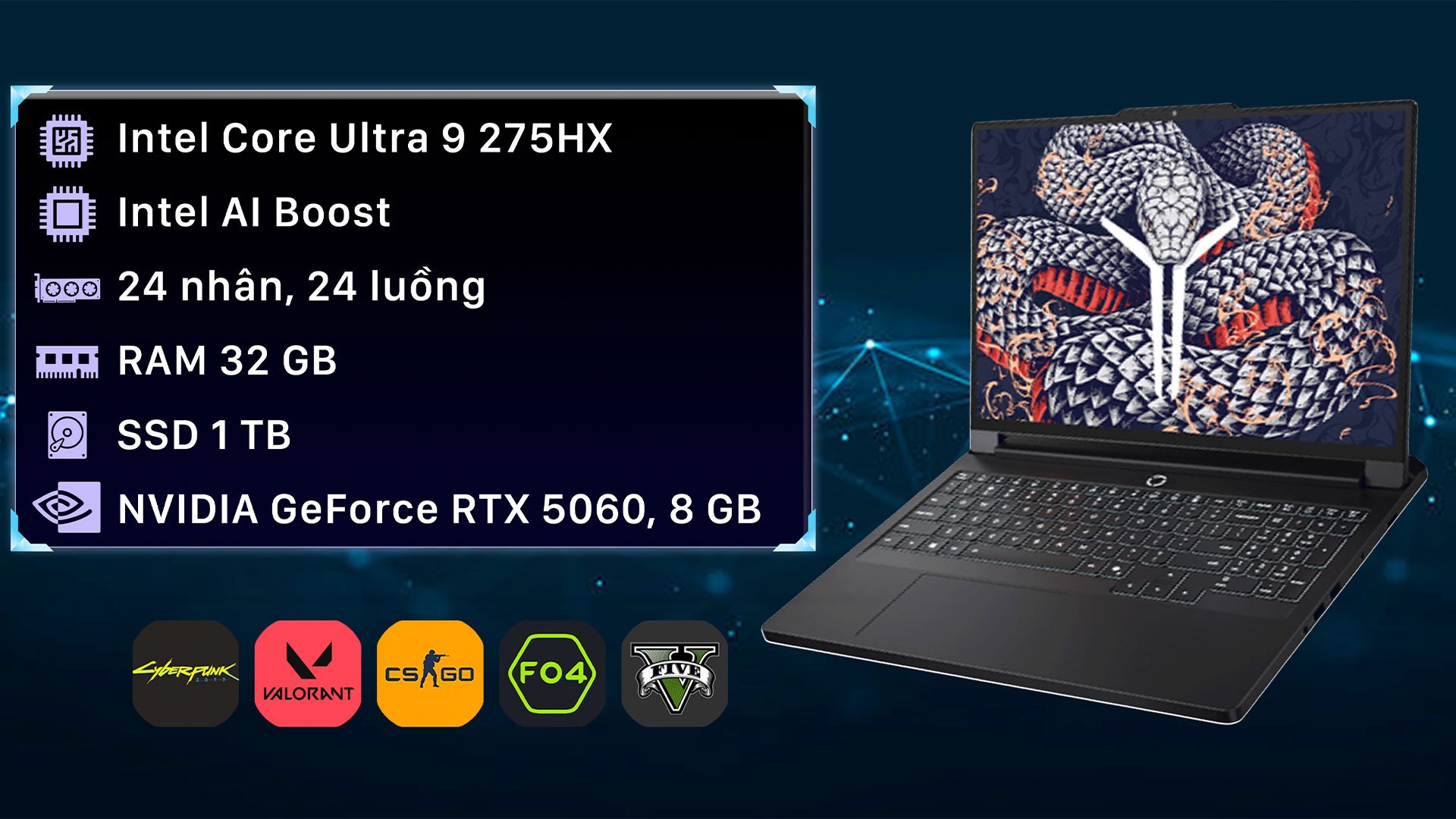 Laptop Lenovo Legion Y9000P IAX10 2025 - Hiệu năng cực mạnh