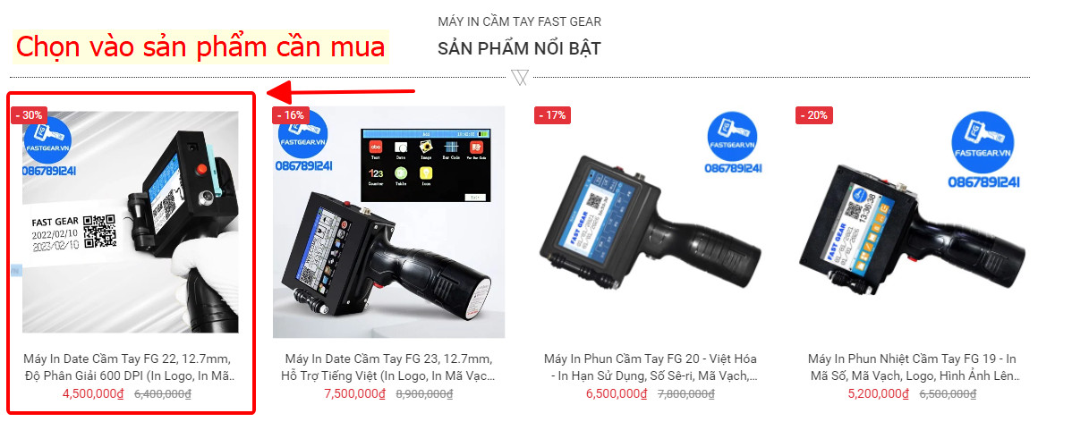 hướng dẫn mua hàng máy in date cầm tay fast gear
