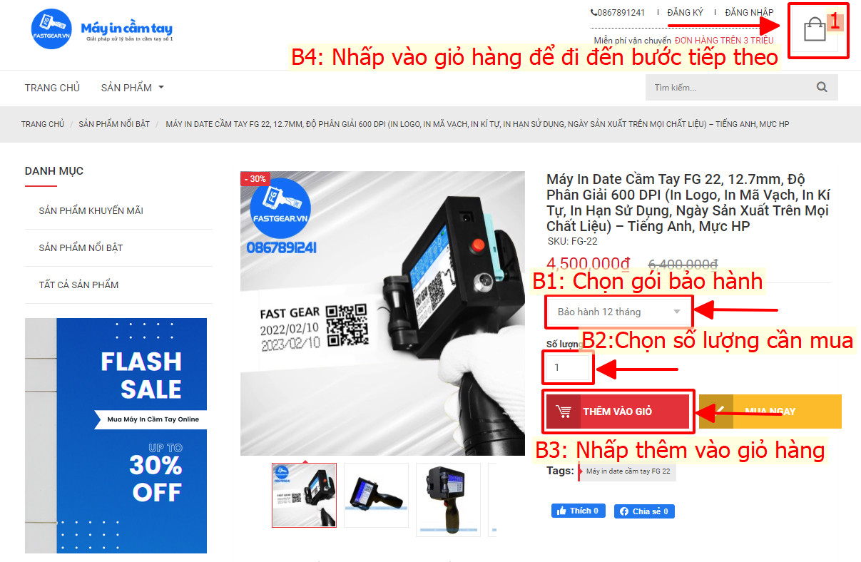 hướng dẫn mua hàng máy in date cầm tay fast gear