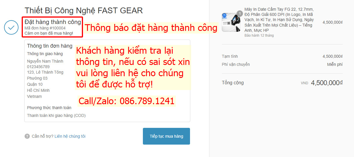 hướng dẫn mua hàng máy in date cầm tay fast gear