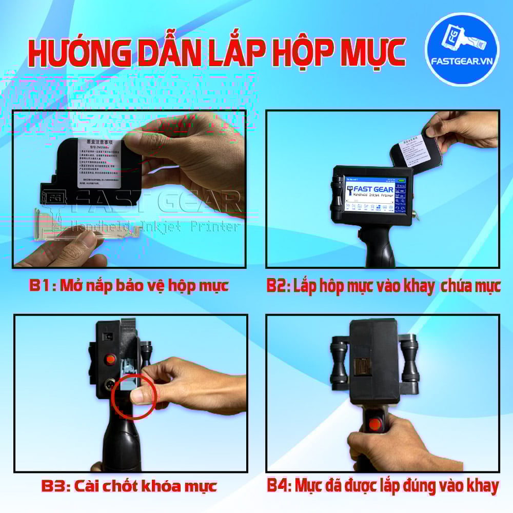 hướng dẫn lắp mực in date đúng cách