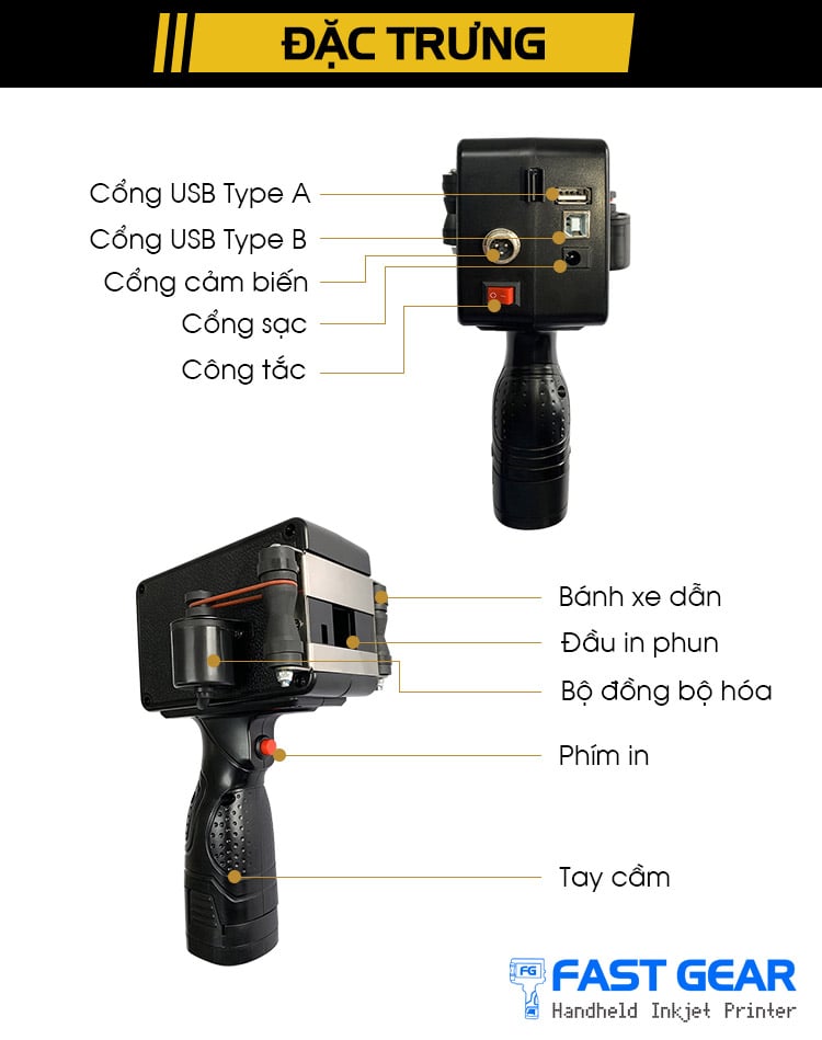 Máy in date cầm tay FG 26 tiếng việt