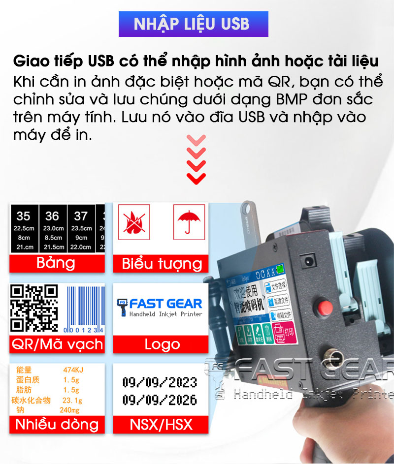 máy in date cầm tay FG 50 khổ in siêu lớn 50mm