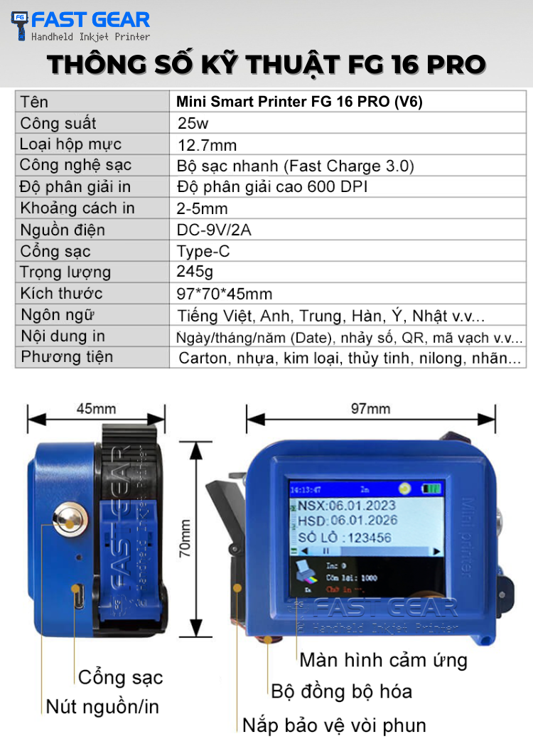 máy in date cầm tay fg 16 pro