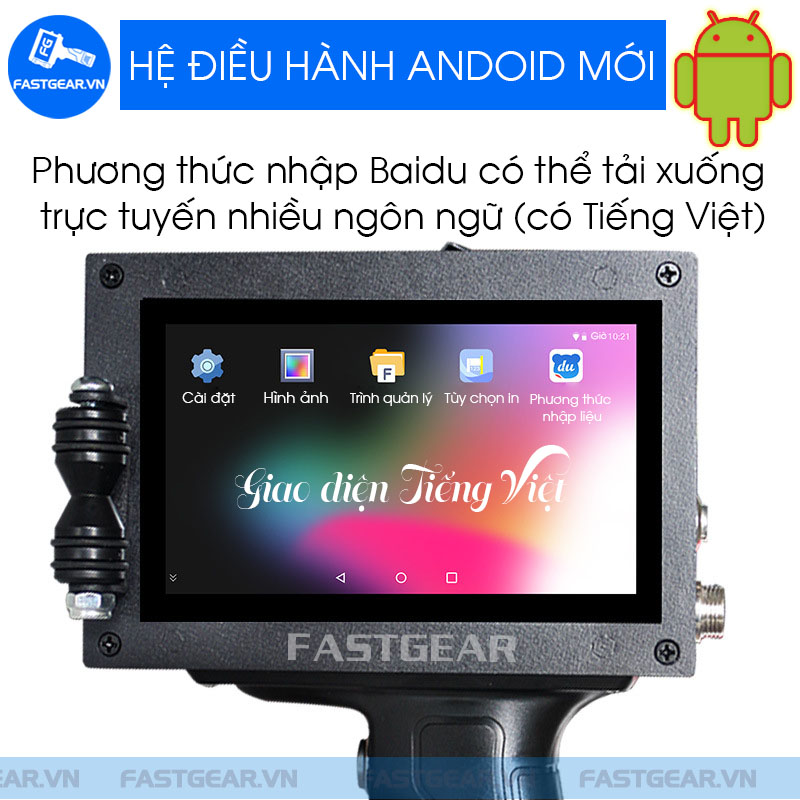 máy in phun date cầm tay giao diện tiếng việt in ngày sản xuất, hạn sử dụng, in date