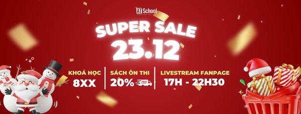 LẦN ĐẦU TIÊN SUPER SALE CUỐI NĂM CHO SẢN PHẨM SÁCH VÀ KHÓA HỌC