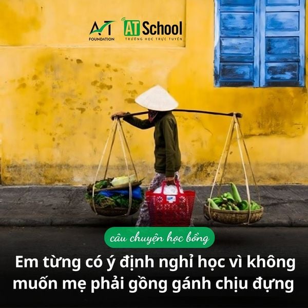 Từng có ý định nghỉ học vì không muốn mẹ phải gồng gánh chịu đựng