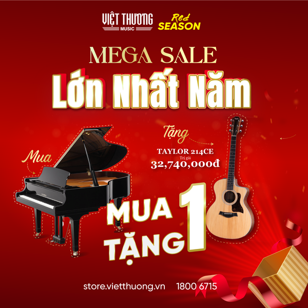 Chương trình V-Grand Christmas: Mua 1 tặng 1 khi mua đàn piano