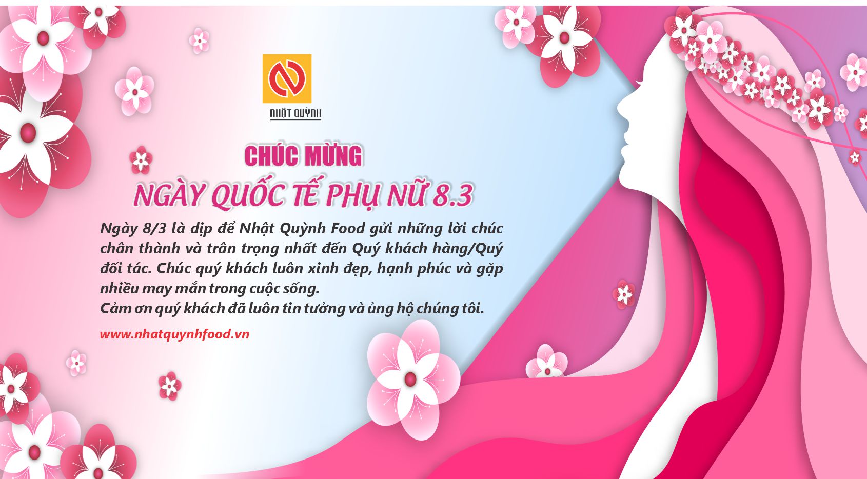 CHÚC MỪNG NGÀY QUỐC TẾ PHỤ NỮ 8.3