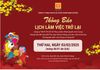 THÔNG BÁO LỊCH LÀM VIỆC TRỞ LẠI