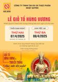 THÔNG BÁO LỊCH NGHỈ LỄ GIỖ TỔ HÙNG VƯƠNG