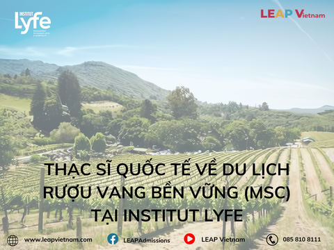 Thạc sĩ Quốc tế về Du lịch Rượu vang Bền vững (MSc): Định hình tương lai ngành oenotourism tại Institut Lyfe