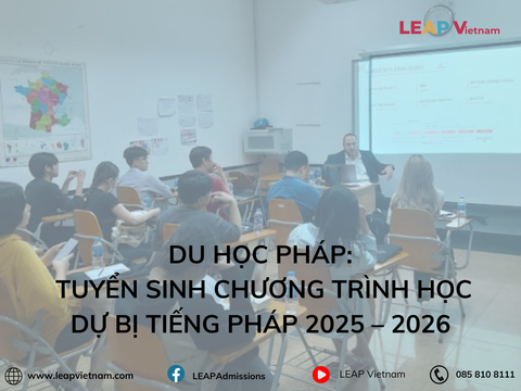 Du học Pháp: Tuyển sinh chương trình học dự bị tiếng Pháp 2025 – 2026
