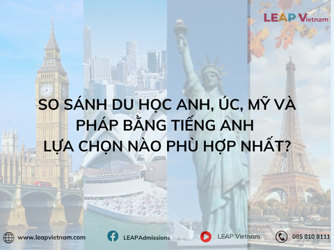 So Sánh Du Học Anh, Úc, Mỹ Và Pháp Bằng Tiếng Anh: Lựa Chọn Nào Phù Hợp Nhất?