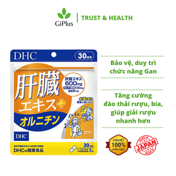 Viên Uống DHC Nhật Bản Liver Essence + Ornithine 30 ngày Hỗ Trợ Chức Năng Gan (1)