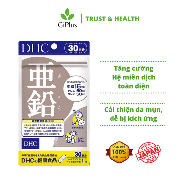 Viên Uống DHC Nhật Bản Bổ Sung Kẽm Zinc 30 Days Supply Gói 30 Ngày (1)