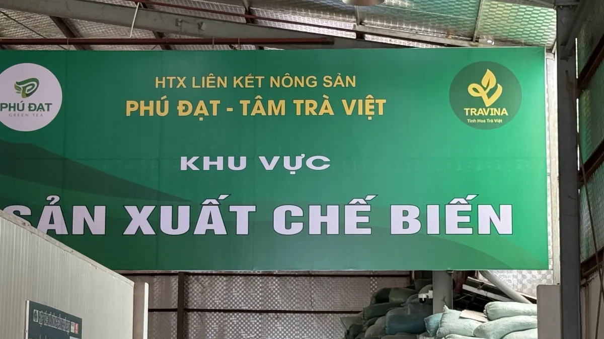 Biển khu vực sản xuất chế biến HTX Liên kết Phú Đạt – 4 công thức nước uống “trắng da” mùa nắng nóng