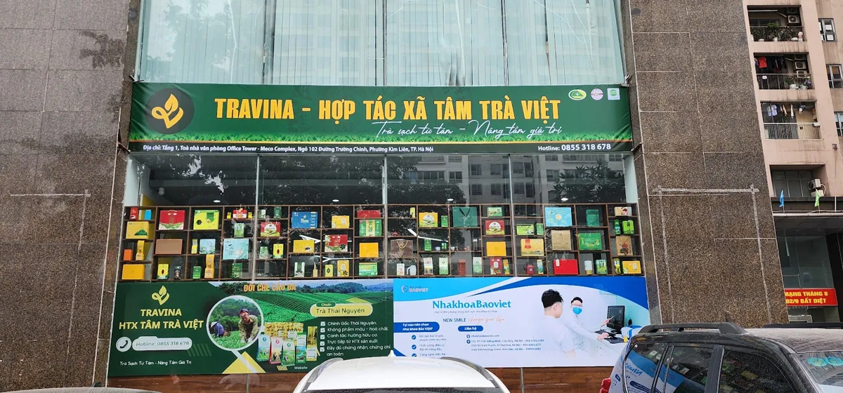 Điểm giới thiệu sản phẩm Travina – HTX Tâm Trà Việt tại Hà Nội