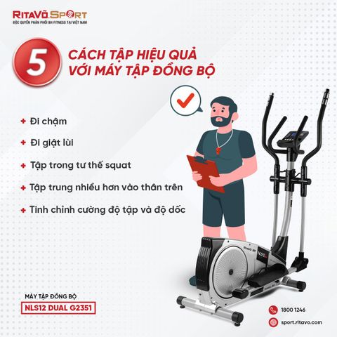 Mách bạn 5 cách tập hiệu quả với máy tập đồng bộ (Eliptical) cực đơn giản