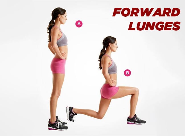 Tập mông với forward lunges