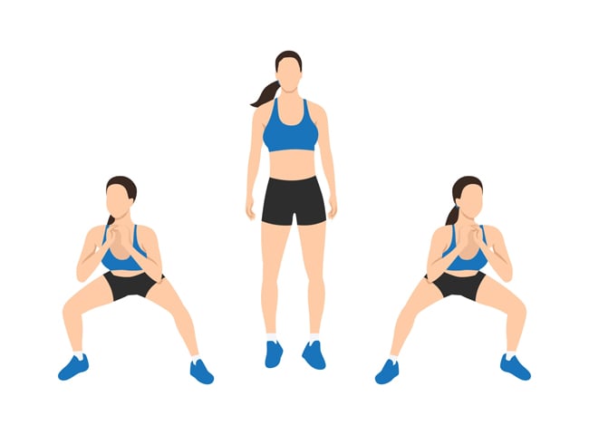 Thực hiện động tác squat đơn giản