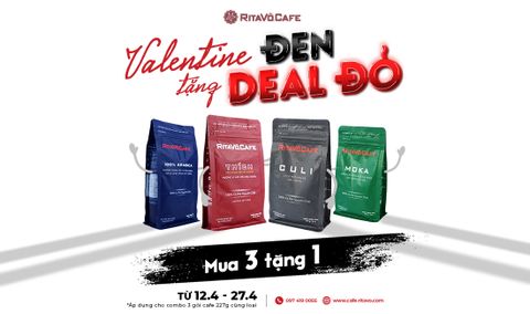 Valentine đen không cô đơn - RitaVõ Cafe mua 3 tặng 1 hội họp cùng bạn bè