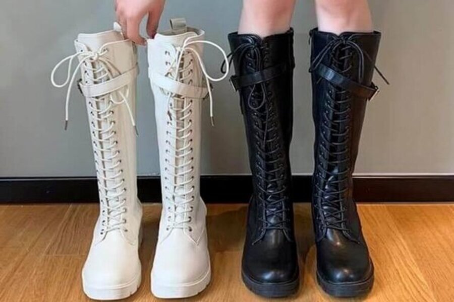 Những đôi boot cao cổ buộc dây sành điệu cho mùa đông
