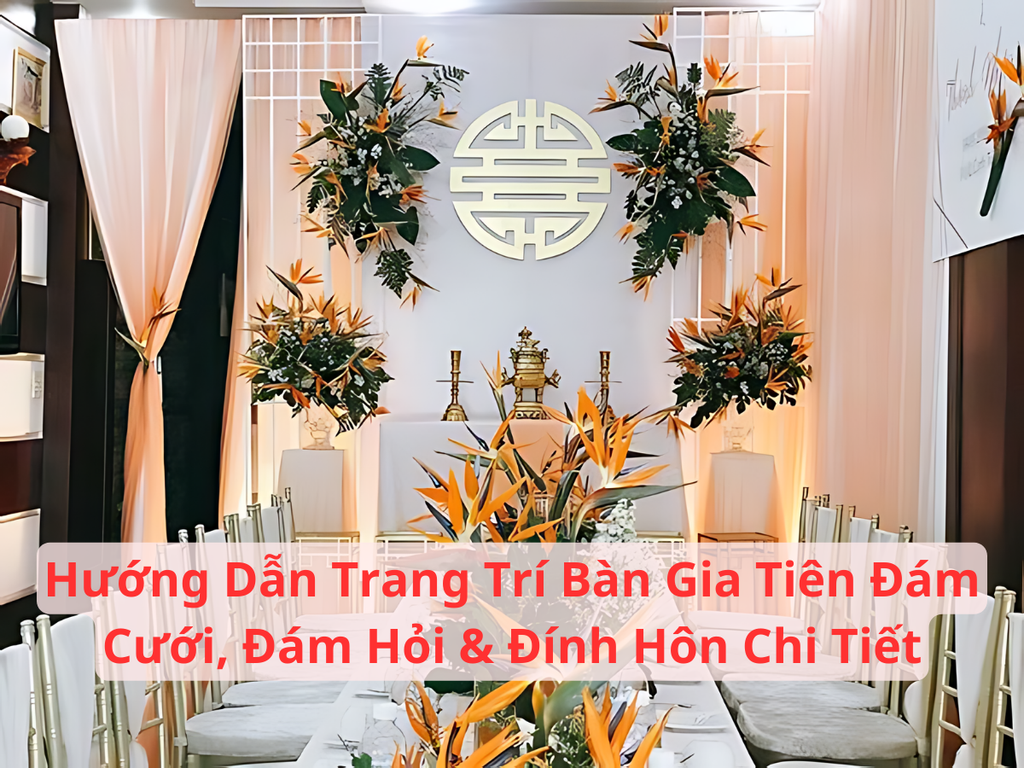 Hướng Dẫn Trang Trí Bàn Gia Tiên Đám Cưới, Đám Hỏi & Đính Hôn Chi Tiết