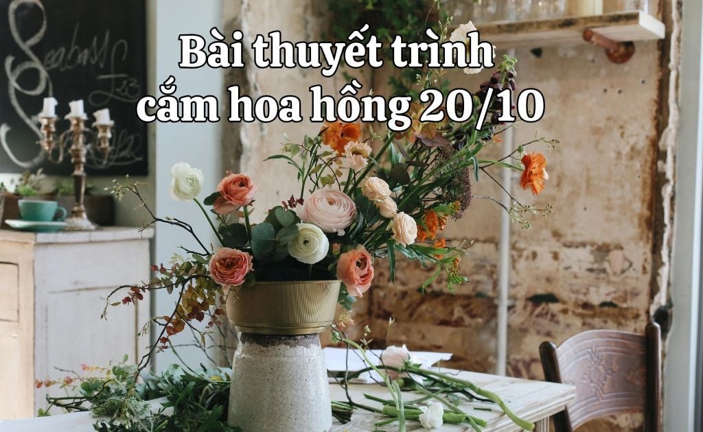 Top 15 bài thuyết trình cắm hoa hồng 20/10 ngắn gọn, ý nghĩa hay nhất