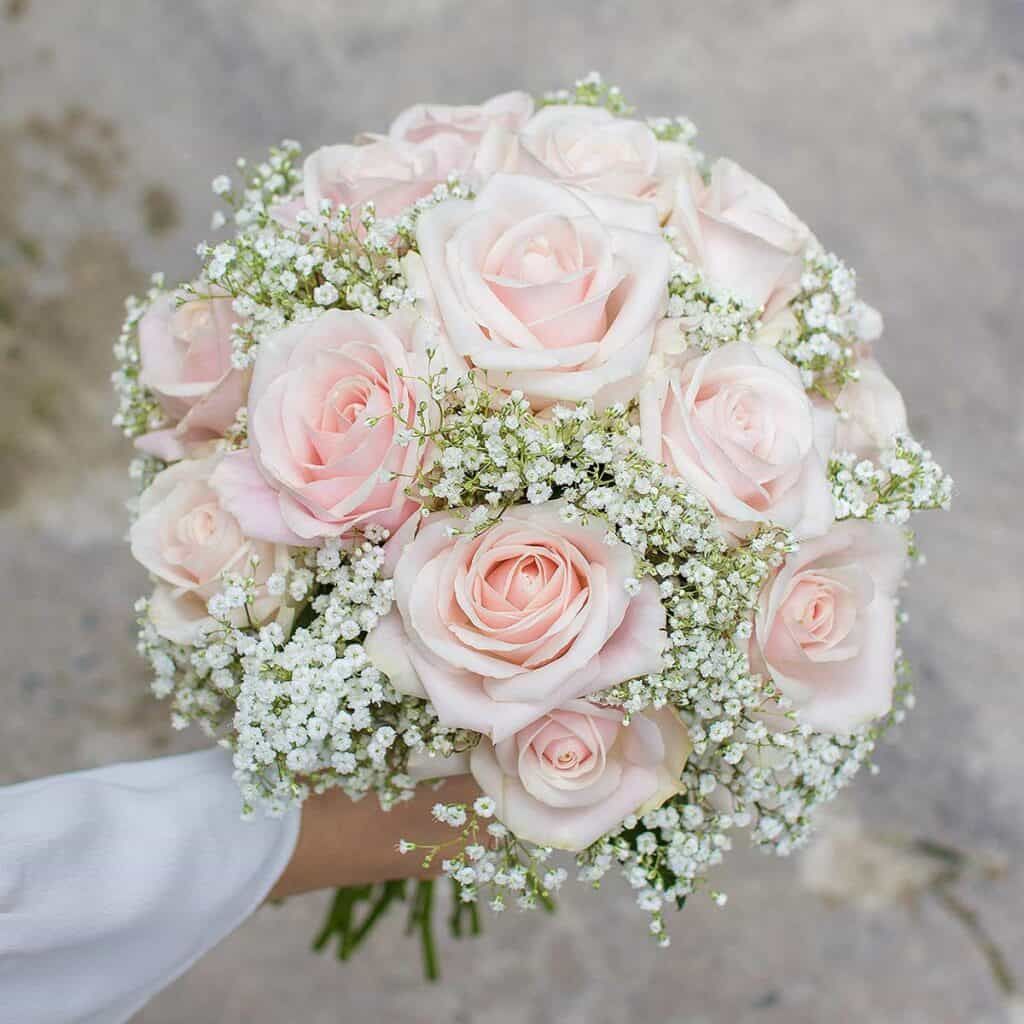 Hướng dẫn cách bó hoa cưới baby và hoa hồng đẹp – HoaĐẹp365
