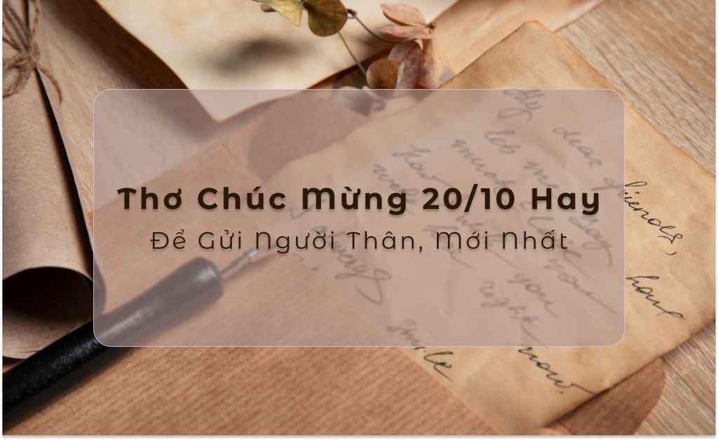 Mẫu Thơ Chúc Mừng 20/10 Hay Gửi Người Thân, Mới 2024