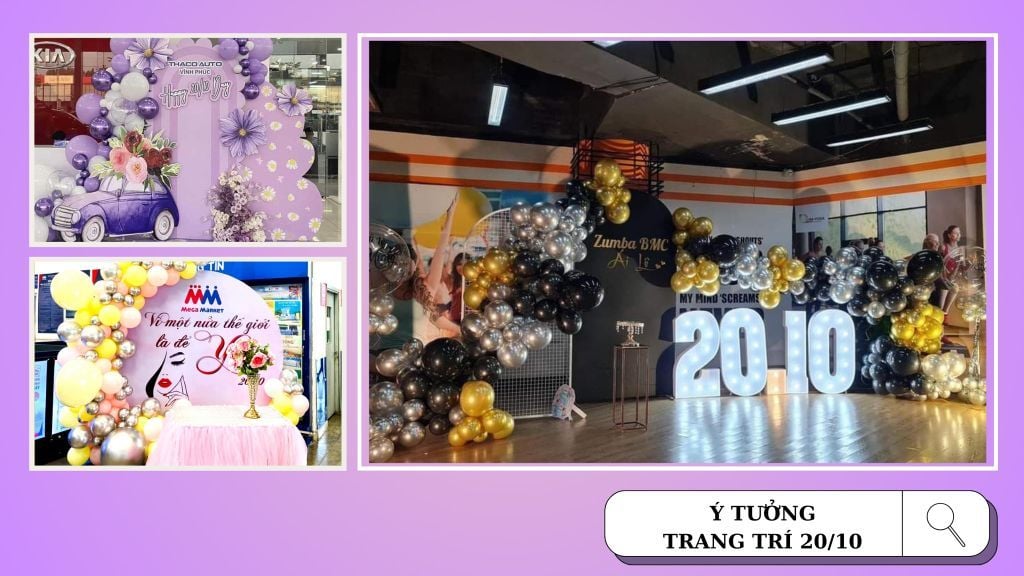 50+ Ý Tưởng Trang Trí 20/10 Văn Phòng, Lớp Học Đẹp, Ấn Tượng 2026