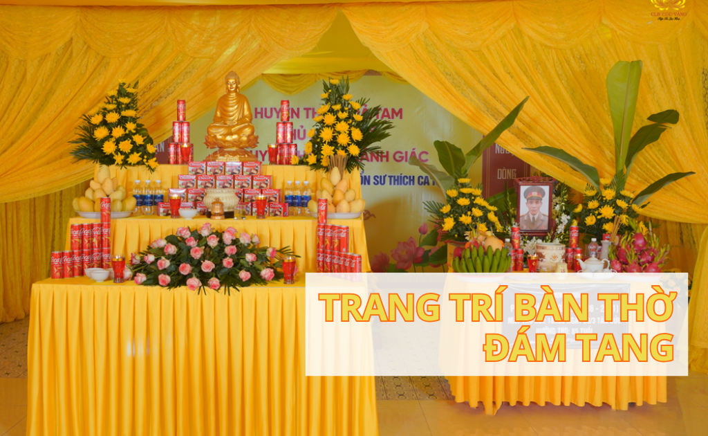 Cách trang trí bàn thờ đám tang, chọn hoa tang lễ chuẩn nhất
