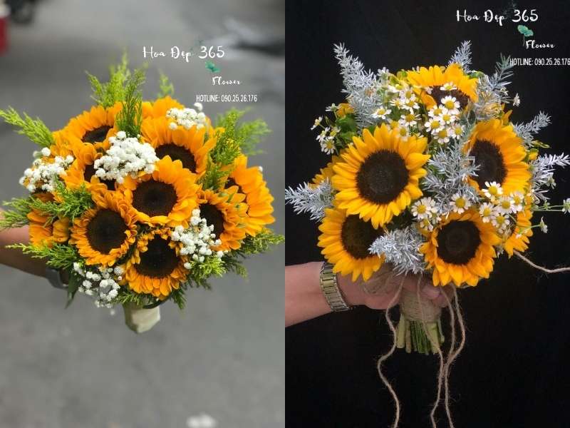 Mẫu hoa cưới cầm tay Take Me To Your Heart - HC37  và mẫu hoa cưới cầm tay Trăm Năm Hạnh Phúc - HC31 tại Flosa