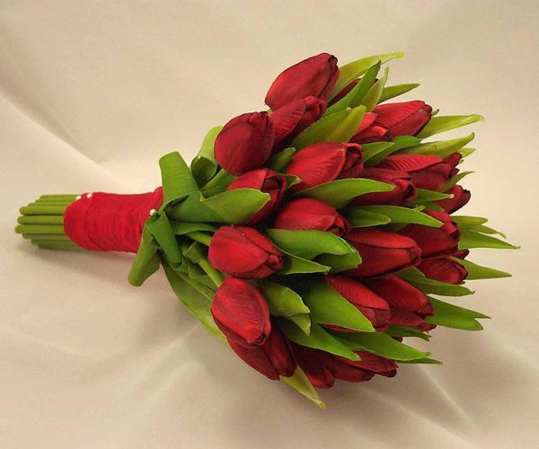 Hoa cưới Tulip đỏ nồng nàn, mãnh liệt