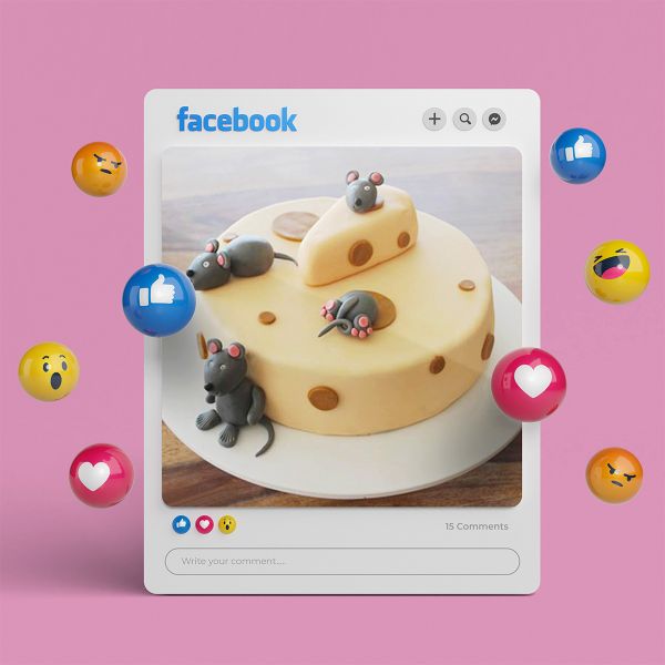 Mẫu bánh kem 20/10 vui nhộn dành cho giới trẻ.