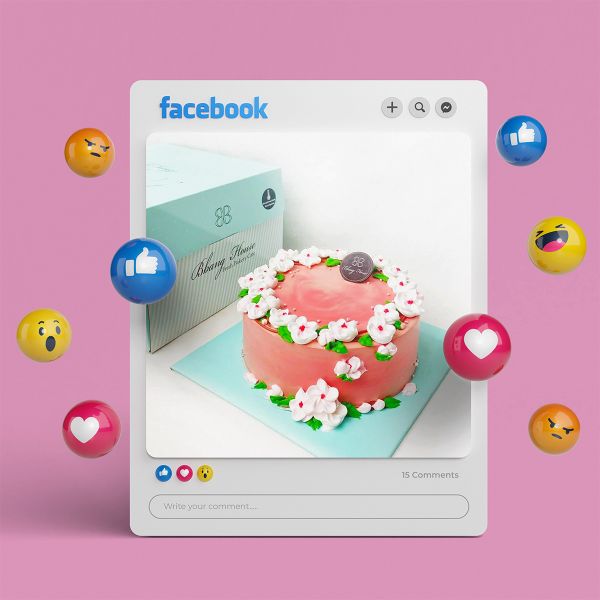 Mẫu bánh kem dáng tròn cơ bản.