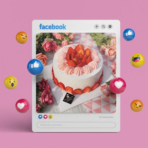 Bánh kem dâu “so sweet” dành cho vợ yêu nhân ngày 20/10.