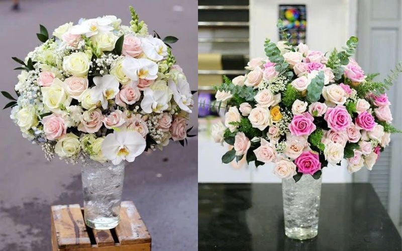 Bình Hoa Tinh Khôi - HCB15 và Bình Hoa Hạnh Phúc Bắt Đầu - HCB10 tại Flosa