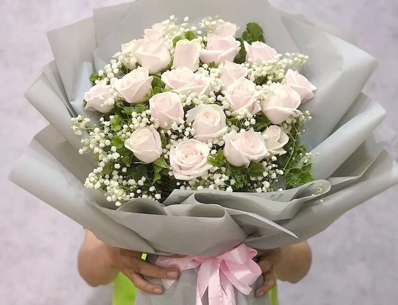Bó Hoa 20 Hoa Hồng Pastel  - HBD234