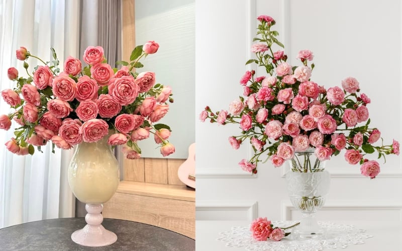 Cách cắm bình hoa hồng nghệ thuật