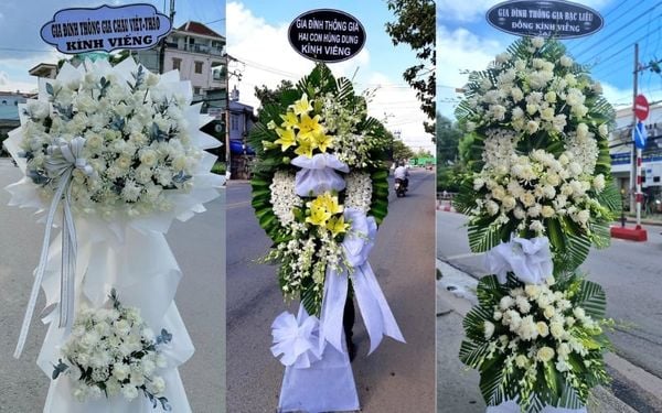 Cách ghi nội dung vòng hoa viếng thông gia trang trọng, gia đình sui gia kính viếng đúng mực