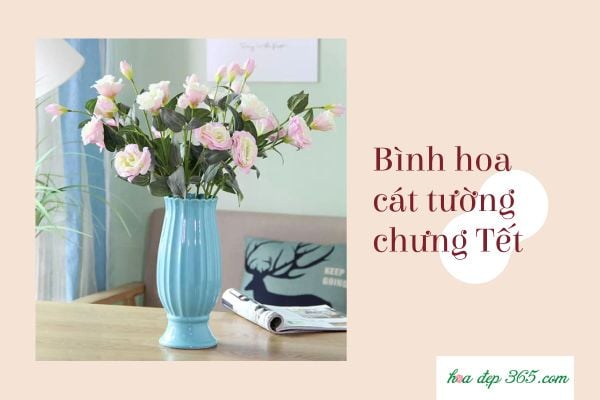 Cắm hoa Tết bằng hoa cát tường đơn giản nhưng đầy tinh tế