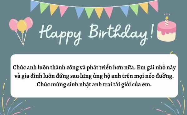 Lời chúc mừng sinh nhật anh trai xúc động, đong đầy tình cảm
