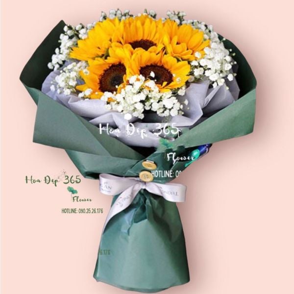 Tặng hoa khai trương là hướng dương thể hiện lời chúc khởi đầu rực rỡ và đầy năng lượng.